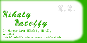 mihaly mateffy business card