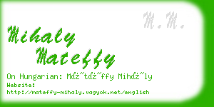 mihaly mateffy business card